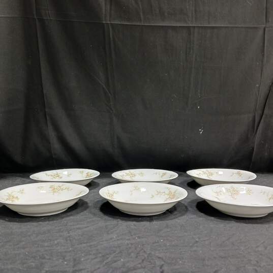 Bundle of 6 Theodore Haviland Limoges White with Floral Pattern Bowls image number 2