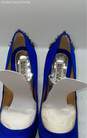 Badgley Mischka Womens Blue High Heel Shoes Size 7.5 image number 6