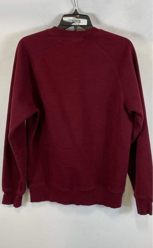 Carhartt Mens Red WIP Chase Long Sleeve Crew Neck Pullover Sweatshirt Size Small image number 2
