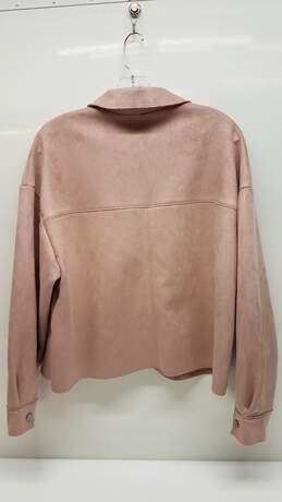 Zara Pink Faux Suede Jacket - M alternative image