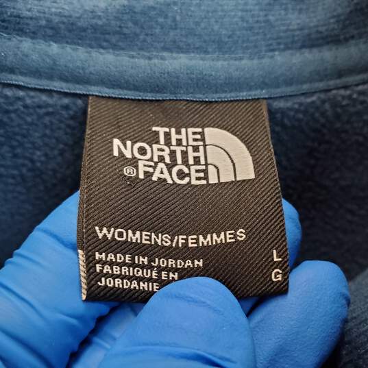The North Face Women 1/4 Zip Fleece Top Pullover Jacket Sz L image number 3