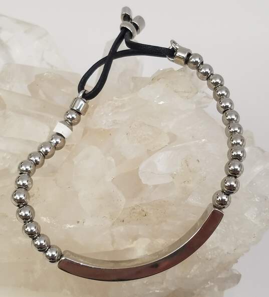 Buy the Michael Kors Designer Silver Tone Beaded Bracelet | GoodwillFinds