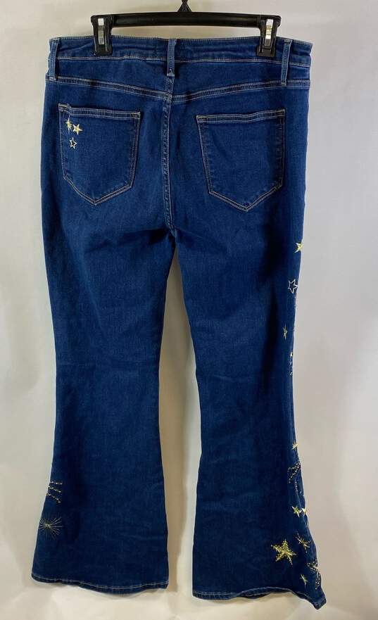 NWT Driftwood Womens Blue Farrah Dark Wash High Rise Denim Flared Jeans Sz 32X34 image number 2