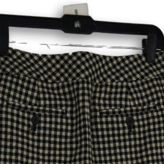 Womens White Black Plaid Slash Pocket Straight & Pencil Skirt Size 2 P image number 4