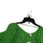 NWT Womens Green Round Neck Short Sleeve Pullover Blouse Top Size Small image number 3