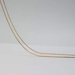 14k Gold 22 Inch Dainty Necklace w/ 1/2 Inch Heart Locket Pendant 4.2g alternative image