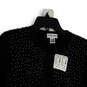 NWT Womens Black Knitted Long Sleeve V-Neck Cardigan Sweater Size XL image number 2