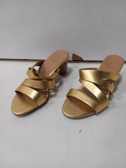 Women's Gold Tone Naturalized Sandals Size 10