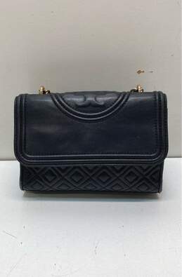 Tory Burch Leather Quilted Shoulder Bag Black
