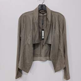 Women's Romeo + Juliet Faux Suede Drape Open Front Jacket Sz M NWT