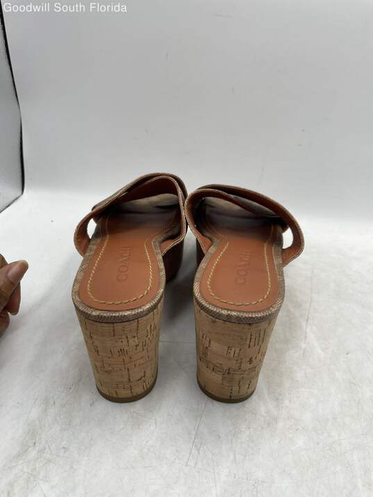 Coach Womens Brown Platform Sandals Size 6.5 image number 5