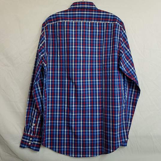 Thomas Dean Men's Plaid Dress Shirt Size Medium image number 2