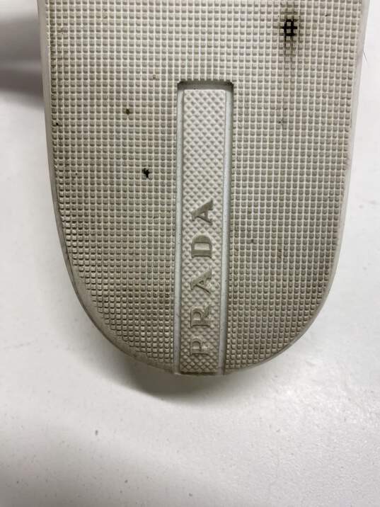 Authentic Prada White Slip-On Sandal W 6 image number 6