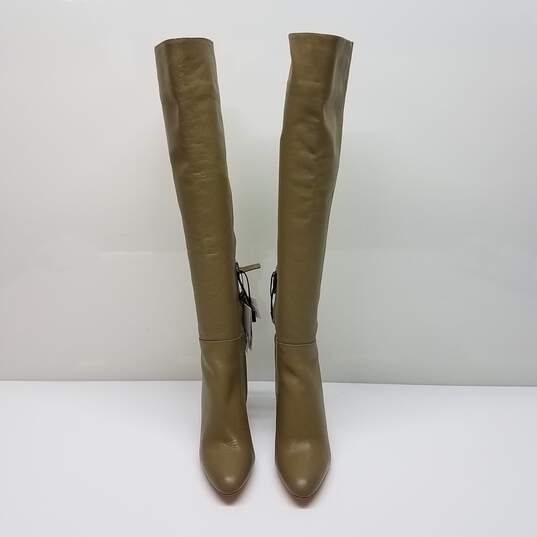 Zara Taupe Knee High Leather Boots - Size 36(6) image number 2