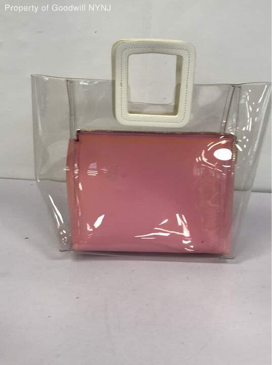 STAUD Shirley Clear Small PVC with Pink Leather Pouch image number 2