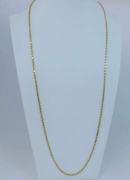 14K Yellow Gold Rope Chain Necklace 24.3g