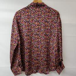 VICI Exclusive Polyester LS Button-Up Multicolor Floral Shirt Women's XL NWT alternative image