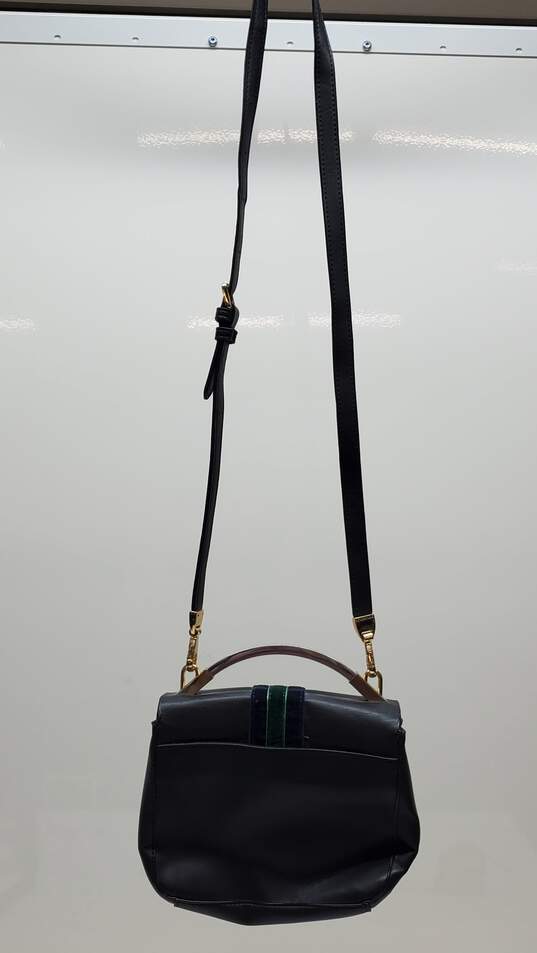 Cynthia Rowley Crossbody Bag Black With Stripe Blue and Green image number 3
