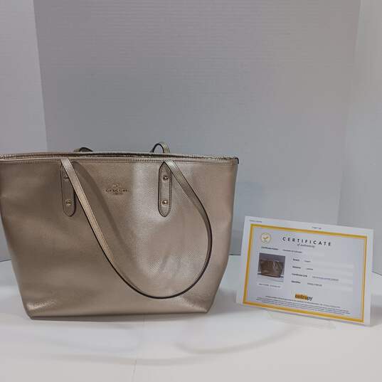 Authenticated Women's Coach City Zip Tote image number 1