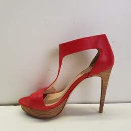 Vince Camuto Red Sueded Pumps Heels Shoes Size 6.5 alternative image