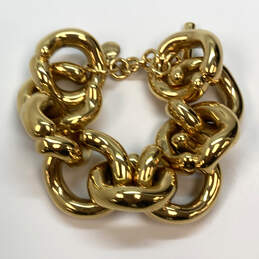 Designer J. Crew Gold-Tone Toggle Clasp Fashionable Link Chain Bracelet alternative image
