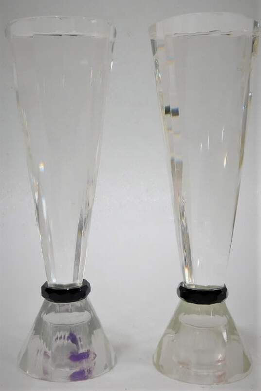 Pair Of Bombay Crystal Candlestick Holders image number 1