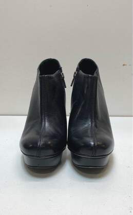 Tory Burch Black Leather Heeled Platform Ankle Bootie Women's Size 9 alternative image
