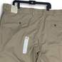 NWT Oak Hill Mens Beige Premium Flat Front Straight Leg Dress Pants Size 46/30 image number 4
