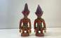Hand Crafted 8 in Wood Sculptures 2- African Influence Decorative Figurines image number 4