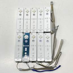 Set Of 10 Nintendo Wii Remotes For Parts/Repair- White