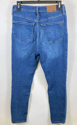 Madewell Womens Blue Medium Wash Button Fly Mid Rise Denim Skinny Jeans Size 27 alternative image