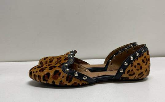 Corso Como D'Orsay Leopard Print Flats Brown 6.5 image number 1