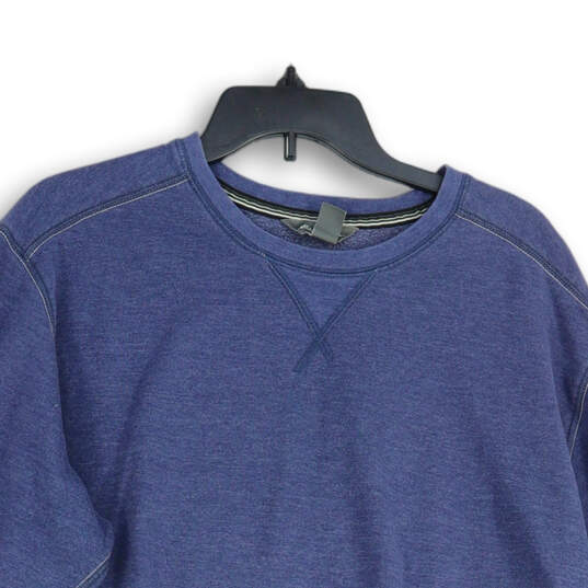 Mens Blue Long Sleeve Crew Neck Pullover Sweatshirt Size TXL image number 3