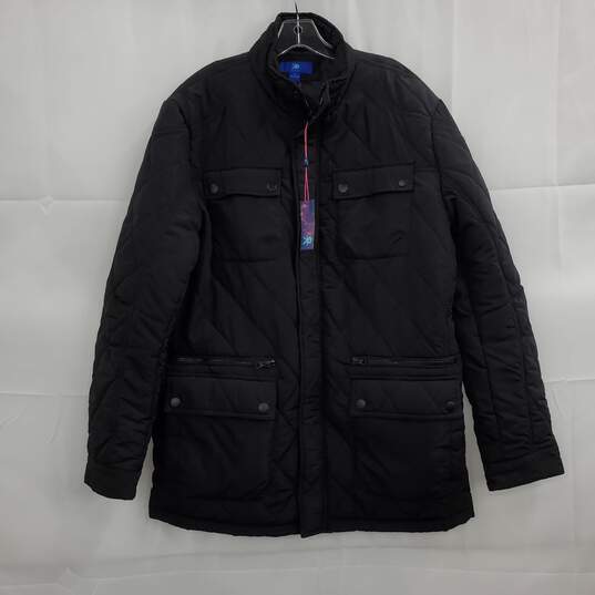 Egara Men's Black Full-Zip Quilted Puffer Jacket Size L image number 1