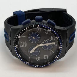 Designer Swatch Irony Black Swiss-Made Chronograph Analog Wristwatch 38.3g