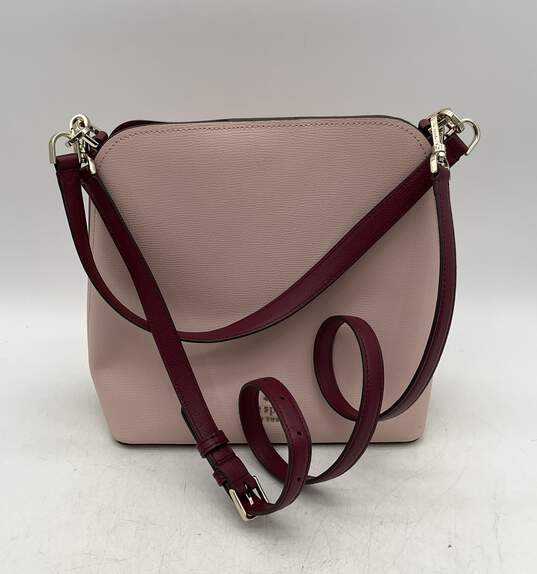 Kate Spade New York Darcy Large Pink Leather Bucket Bag W/Adjustable Strap image number 1