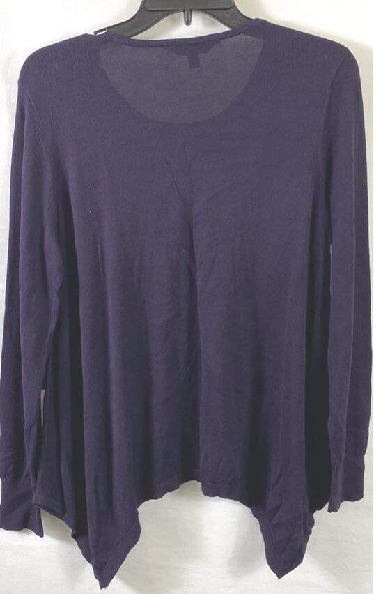 Simply Vera Women Purple Jeweled Sweatshirt PL image number 2