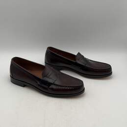 Allen Edmonds Mens Walden Brown Leather Moc Toe Penny Loafer Shoes Size 13