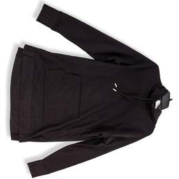 Tek Gear Womens Black Fleece Mock Neck Thumb Hole Pullover Sweatshirt Size L