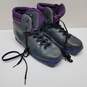 Vintage black and purple leather ski boots size 44 image number 1