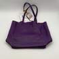 NWT Marc Ellis Womens Purple MEB-435 Leather Double Handle Tote Bag Purse image number 1