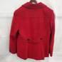 St. John's Bay Women's Red Wool Blend Pea Coat Size Large image number 2
