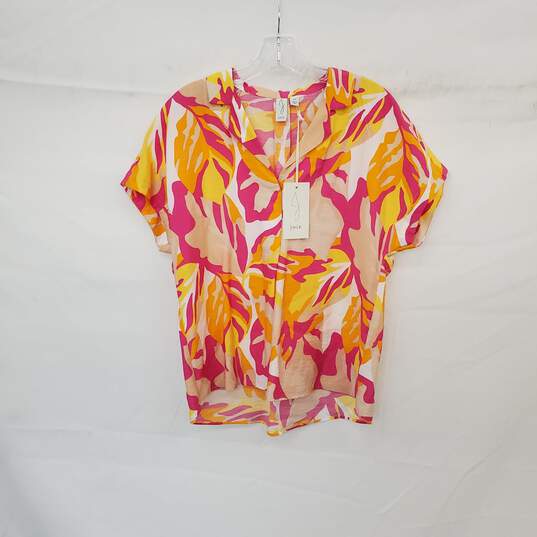 Joie Multicolor Short Sleeved Top WM Size S NWT image number 1