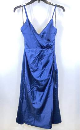 NWT White Fox Womens Royal Blue Surplice Neck Sleeveless Mini Dress Size Small