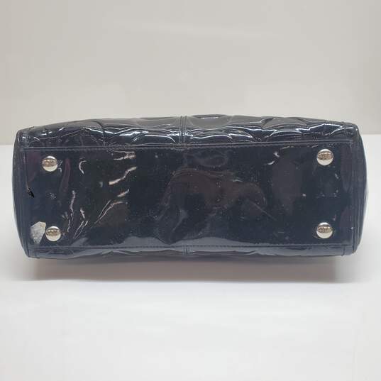 Coach Hampton Patent Leather Satchel in Black12x8x4" image number 5