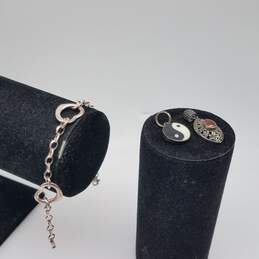 Sterling Silver Bracelet Pendant Jewelry Bundle 3pcs 13.3g