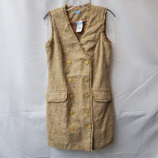 J.McLaughlin Tan Tweed Sleeveless Pia Dress Sz 2 image number 1