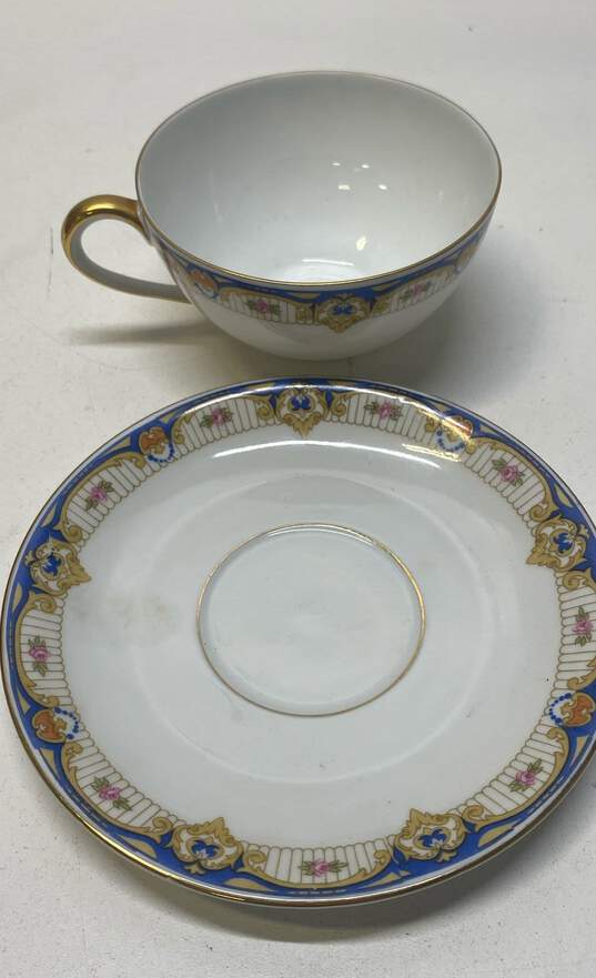 Royal Bayreuth Bavaria Tea Cups and Saucers Tableware Fine China 8Pc Set image number 4