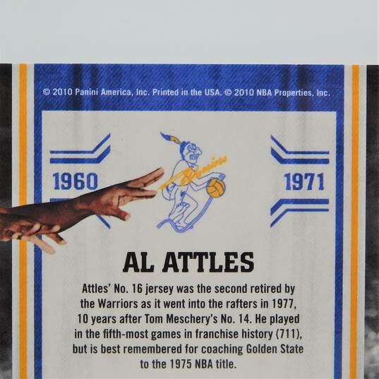 2010-11 HOF Al Attles Panini Limited Retired Numbers Spotlight Gold /24 Warriors image number 3