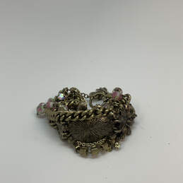 Designer Betsey Johnson Gold-Tone Multi Strand Toggle Clasp Chain Bracelet alternative image